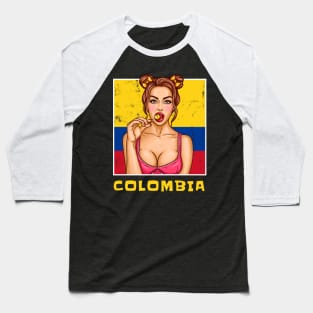 Proud Colombia Flag, Colombia gift heritage, Colombian girl Boy Friend Baseball T-Shirt